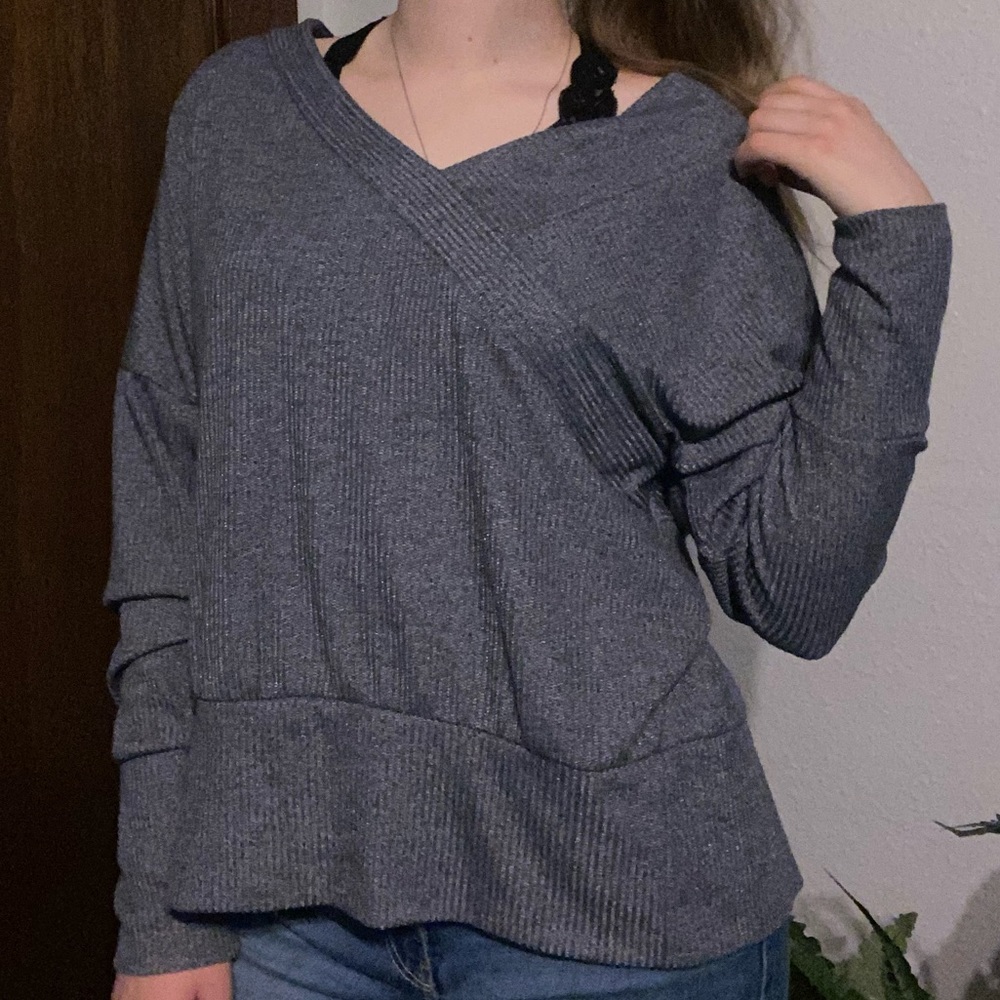 Stella and Dot blue loose sweater